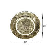 Om ssvmb9 Brass Pooja Thali Puja Dish Aarti Plate for Worship and Gift Purpose (Pack of 2, Weight:- 0.08 Kg)-thumb3