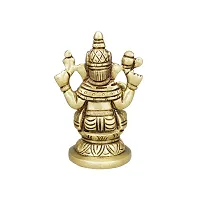 Om ssvmb9 Brass Ganesh/Ganesha/Ganesh ji/Ganpati Bappa Ashtadhatu Idol/Murti/Statue for Home Temple Puja/Pooja, Good Luck, Success and Prosperity (H x L x W :-9 x 5 x 4 cm, Weight:- 0.294 kg)-thumb3