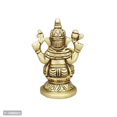 Om ssvmb9 Brass Ganesh/Ganesha/Ganesh ji/Ganpati Bappa Ashtadhatu Idol/Murti/Statue for Home Temple Puja/Pooja, Good Luck, Success and Prosperity (H x L x W :-9 x 5 x 4 cm, Weight:- 0.294 kg)-thumb4