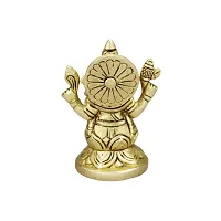 Om ssvmb9 Brass Ganesh/Ganesha/Ganesh ji/Ganpati Bappa Ashtadhatu Idol/Murti/Statue for Home Temple Puja/Pooja, Good Luck, Success and Prosperity (H x L x W :-9 x 5 x 5 cm, Weight:- 0.341 kg)-thumb4