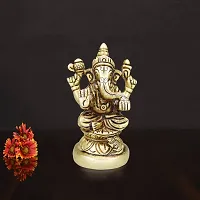 Om ssvmb9 Brass Ganesh/Ganesha/Ganesh ji/Ganpati Bappa Ashtadhatu Idol/Murti/Statue for Home Temple Puja/Pooja, Good Luck, Success and Prosperity (H x L x W :-9 x 5 x 5 cm, Weight:- 0.398 kg)-thumb4