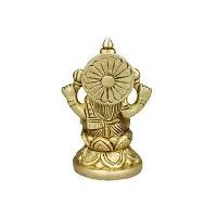 Om ssvmb9 Brass Lakshmi Idol Ashtadhatu Made Shree Laxmi MATA Murti/Statue for Home Temple Diwali Puja/Pooja Maha Laxmi Idols (H x L x W :-9 x 5 x 5 cm, Weight:- 0.364 kg, Gold Color)-thumb3