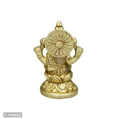 Om ssvmb9 Brass Lakshmi Idol Ashtadhatu Made Shree Laxmi MATA Murti/Statue for Home Temple Diwali Puja/Pooja Maha Laxmi Idols (H x L x W :-9 x 5 x 5 cm, Weight:- 0.364 kg, Gold Color)-thumb4