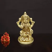 Om ssvmb9 Brass Lakshmi Idol Ashtadhatu Made Shree Laxmi MATA Murti/Statue for Home Temple Diwali Puja/Pooja Maha Laxmi Idols (H x L x W :-9 x 5 x 5 cm, Weight:- 0.364 kg, Gold Color)-thumb4