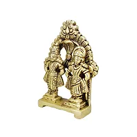 Om ssvmb9 Brass Vitthal Rukmini/Rukmani Murti/Idol/Statue for Home Pooja Temple Room, Gifting Purpose, Showpiece Figurine (H x L x W :-9 x 7 x 3 cm, Weight:- 0.23 kg, Gold Color)-thumb3