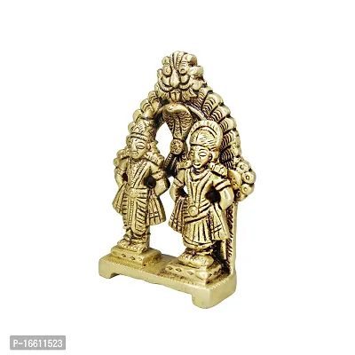 Om ssvmb9 Brass Vitthal Rukmini/Rukmani Murti/Idol/Statue for Home Pooja Temple Room, Gifting Purpose, Showpiece Figurine (H x L x W :-9 x 7 x 3 cm, Weight:- 0.23 kg, Gold Color)-thumb4