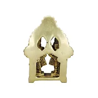 Om ssvmb9 Brass Vitthal Rukmini/Rukmani Murti/Idol/Statue for Home Pooja Temple Room, Gifting Purpose, Showpiece Figurine (H x L x W :-9 x 7 x 3 cm, Weight:- 0.23 kg, Gold Color)-thumb4