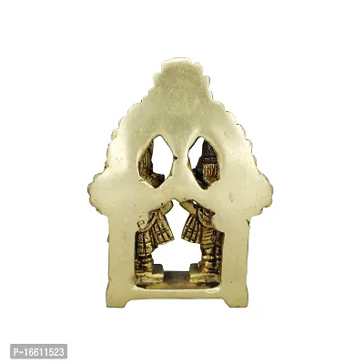 Om ssvmb9 Brass Vitthal Rukmini/Rukmani Murti/Idol/Statue for Home Pooja Temple Room, Gifting Purpose, Showpiece Figurine (H x L x W :-9 x 7 x 3 cm, Weight:- 0.23 kg, Gold Color)-thumb5