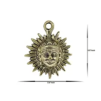 Om ssvmb9 Brass Sun/Surya Dev Wall Hanging | Home Decor |Metal Handmade Decorative Wall Hanging Sun Idol Face for Positivity at Home  Office (H x L x W:- 1 x 6 x 6 cm, Gold Color)-thumb1