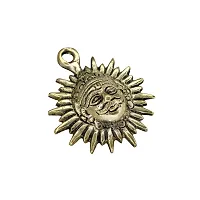 Om ssvmb9 Brass Sun/Surya Dev Wall Hanging | Home Decor |Metal Handmade Decorative Wall Hanging Sun Idol Face for Positivity at Home  Office (H x L x W:- 1 x 6 x 6 cm, Gold Color)-thumb2