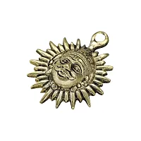 Om ssvmb9 Brass Sun/Surya Dev Wall Hanging | Home Decor |Metal Handmade Decorative Wall Hanging Sun Idol Face for Positivity at Home  Office (H x L x W:- 1 x 6 x 6 cm, Gold Color)-thumb4