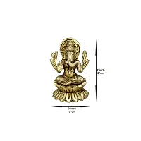 Om ssvmb9 Brass Ganesha Statue Ganesh Murti Ganpati Bappa Idol (H x W x L:- 3 x 2 x 2 Inch)-thumb1