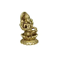 Om ssvmb9 Brass Lakshmi Idol Laxmi Statue Lakshmi MATA Murti (H x W x L:- 3 x 2 x 2 Inch)-thumb3