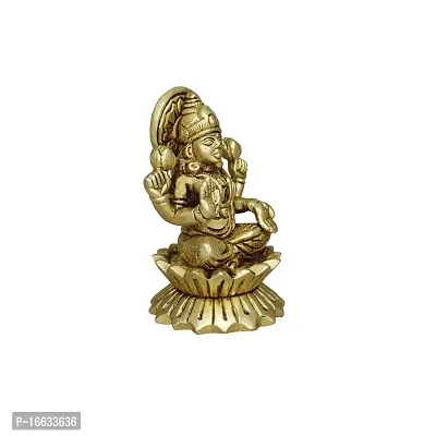 Om ssvmb9 Brass Lakshmi Idol Laxmi Statue Lakshmi MATA Murti (H x W x L:- 3 x 2 x 2 Inch)-thumb4