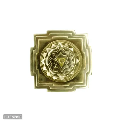 Om ssvmb9 Brass Meru Shree Yantra Shri Yantram for Diwali Puja Lakshmi Pooja Very Effective Yantra for Increase Positive Energy, Good Luck (Weight :- 0.355 Kg)-thumb3