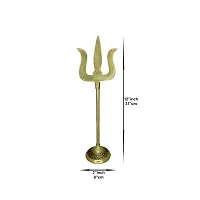 Om ssvmb9 Brass Trishool/Trishul/Shoolam Lord Shiv mahadev Durga Pooja/Puja trishul Trident for Protection and Worship (Weight:- 0.180 kg)-thumb1
