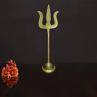 Om ssvmb9 Brass Trishool/Trishul/Shoolam Lord Shiv mahadev Durga Pooja/Puja trishul Trident for Protection and Worship (Weight:- 0.180 kg)-thumb4