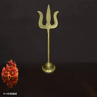 Om ssvmb9 Brass Trishool/Trishul/Shoolam Lord Shiv mahadev Durga Pooja/Puja trishul Trident for Protection and Worship (Weight:- 0.180 kg)-thumb5