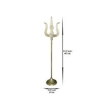 Om ssvmb9 Brass Trishool/Trishul/Shoolam Lord Shiv mahadev Durga Pooja/Puja trishul Trident for Protection and Worship (Weight:- 0.357 kg)-thumb1