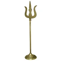 Om ssvmb9 Brass Trishool/Trishul/Shoolam Lord Shiv mahadev Durga Pooja/Puja trishul Trident for Protection and Worship (Weight:- 0.357 kg)-thumb2