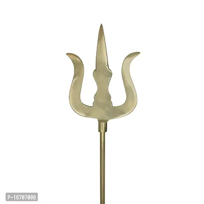 Om ssvmb9 Brass Trishool/Trishul/Shoolam Lord Shiv mahadev Durga Pooja/Puja trishul Trident for Protection and Worship (Weight:- 0.357 kg)-thumb4