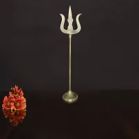 Om ssvmb9 Brass Trishool/Trishul/Shoolam Lord Shiv mahadev Durga Pooja/Puja trishul Trident for Protection and Worship (Weight:- 0.357 kg)-thumb4