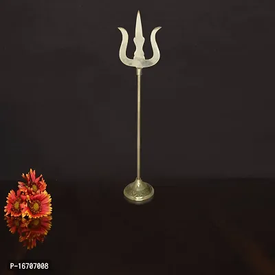 Om ssvmb9 Brass Trishool/Trishul/Shoolam Lord Shiv mahadev Durga Pooja/Puja trishul Trident for Protection and Worship (Weight:- 0.357 kg)-thumb5