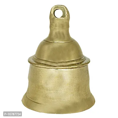 Om ssvmb9 Brass Bell/Ghanti for Home Puja Mandir Prayer Bell Pooja Head Pooja Puja Bell Ghanti, for Poojan Purpose, Spiritual Gifts (Weight:- 0.114 kg)-thumb0