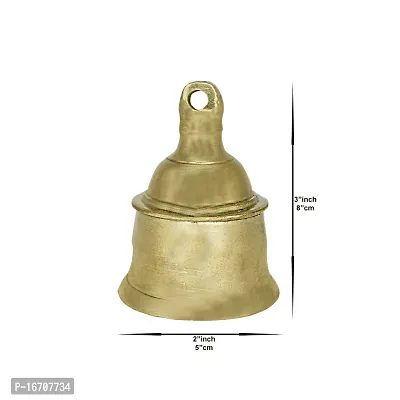 Om ssvmb9 Brass Bell/Ghanti for Home Puja Mandir Prayer Bell Pooja Head Pooja Puja Bell Ghanti, for Poojan Purpose, Spiritual Gifts (Weight:- 0.114 kg)-thumb2