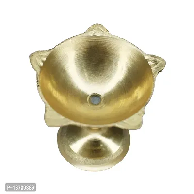 Om ssvmb9 Brass Diya Oil Lamp for Aarti Home Temple Puja Articles Decor Diwali/Durga Pooja Navratri Gifts (Diameter:- 6 cm, Set of 5)-thumb4