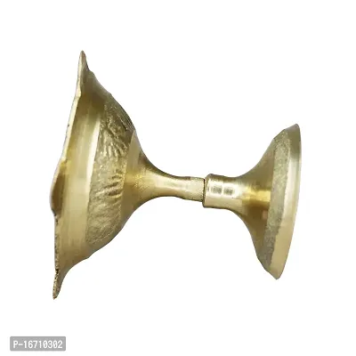 Om ssvmb9 Brass Deepak/Diya Oil Lamp for Aarti Home Temple Puja Articles Decor Diwali/Durga Pooja Navratri Gifts (Diameter:- 6 cm, Pack of 9)-thumb3