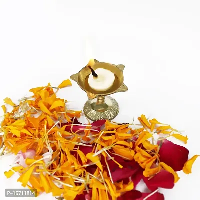 Om ssvmb9 Brass Traditional Handcrafted Deepak Diya Oil Lamp for Home Temple Puja Articles Decor Gifts (Diameter:- 5 cm, Set of 5)-thumb5