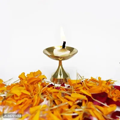 Om ssvmb9 Brass Deepak/Diya Oil Lamp for Aarti Home Temple Puja Articles Decor Diwali/Durga Pooja Navratri Gifts (Diameter:- 4 cm, Set of 11)-thumb5