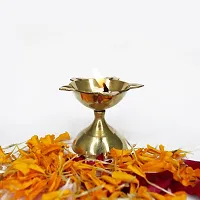 Om ssvmb9 Brass Traditional Handcrafted Deepak Diya Oil Lamp for Home Temple Puja Articles Decor Gifts (Diameter:- 6 cm, Set of 7)-thumb4