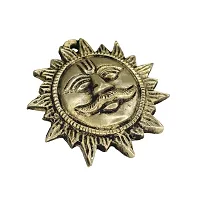 Om ssvmb9 Brass Surya Dev Wall Hanging for Home Decor Show Piece for Home Pooja and Vastu Purpose || Best for Gift (H x L x W:- 2.5 x 2 x 0.5 Inch)-thumb3