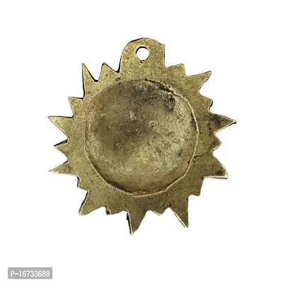 Om ssvmb9 Brass Surya Dev Wall Hanging for Home Decor Show Piece for Home Pooja and Vastu Purpose || Best for Gift (H x L x W:- 2.5 x 2 x 0.5 Inch)-thumb5