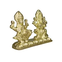 Om ssvmb9 Brass Ganesh Laxmi Statue for Home Diwali Puja Temple Room Ganesha Lakshmi Murti for Pooja Ganeshji Laxmiji Idol for Gifts (H x L x W:- 3 x 3.5 x 0.5 Inch)-thumb3