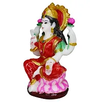 Om ssvmb9 Marble Lakshmi MATA Murti/Statue for Home Puja/Pooja Temple Mandir Laxmi Devi Idol for Wealth, Happiness, and Prosperity (H x W :- 4.5 x 3 Inch)-thumb2