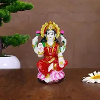 Om ssvmb9 Marble Lakshmi MATA Murti/Statue for Home Puja/Pooja Temple Mandir Laxmi Devi Idol for Wealth, Happiness, and Prosperity (H x W :- 4.5 x 3 Inch)-thumb4