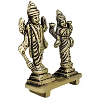 Om ssvmb9 Brass Vishnu Lakshmi Brass Idol Lord Vishnu/Laxmi Narayan Standing Murti - Handmade Statue Lakshmi/Laxmi Narayan Idol/Murti/Statue (Height :- 2.5 Inch)-thumb2