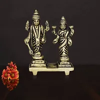 Om ssvmb9 Brass Vishnu Lakshmi Brass Idol Lord Vishnu/Laxmi Narayan Standing Murti - Handmade Statue Lakshmi/Laxmi Narayan Idol/Murti/Statue (Height :- 2.5 Inch)-thumb3