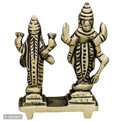 Om ssvmb9 Brass Vishnu Lakshmi Brass Idol Lord Vishnu/Laxmi Narayan Standing Murti - Handmade Statue Lakshmi/Laxmi Narayan Idol/Murti/Statue (Height :- 2.5 Inch)-thumb5