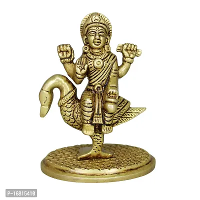 Om ssvmb9 Brass Brahmani Maa Murti MATA Rani Statue Durga Maa Idol for Home Puja/Pooja Temple/Mandir (H x W:- 4 x 2 Inch, Weight:- 0.360)-thumb0