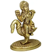 Om ssvmb9 Brass Brahmani Maa Murti MATA Rani Statue Durga Maa Idol for Home Puja/Pooja Temple/Mandir (H x W:- 4 x 2 Inch, Weight:- 0.360)-thumb1