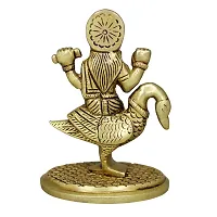 Om ssvmb9 Brass Brahmani Maa Murti MATA Rani Statue Durga Maa Idol for Home Puja/Pooja Temple/Mandir (H x W:- 4 x 2 Inch, Weight:- 0.360)-thumb2