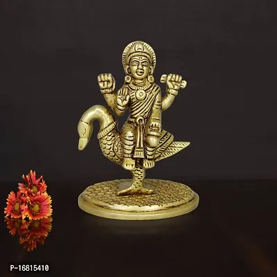 Om ssvmb9 Brass Brahmani Maa Murti MATA Rani Statue Durga Maa Idol for Home Puja/Pooja Temple/Mandir (H x W:- 4 x 2 Inch, Weight:- 0.360)-thumb4