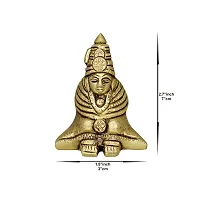 Om ssvmb9 Brass Idol Goddess Tulja Bhavani Statues for Home Office Mandir Decor Bhowanee Tulaja Turaja Tvarita Amba and Jagadamba Avatar of The Goddess Parvati (H x W:- 2.7 x 1.5 Inch, Weight:- 0.310)-thumb1