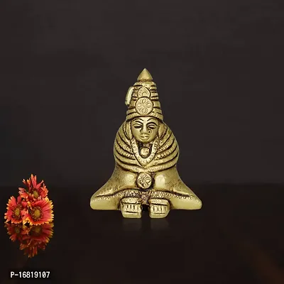 Om ssvmb9 Brass Idol Goddess Tulja Bhavani Statues for Home Office Mandir Decor Bhowanee Tulaja Turaja Tvarita Amba and Jagadamba Avatar of The Goddess Parvati (H x W:- 2.7 x 1.5 Inch, Weight:- 0.310)-thumb4