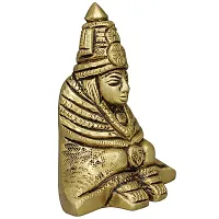 Om ssvmb9 Brass Idol Goddess Tulja Bhavani Statues for Home Office Mandir Decor Bhowanee Tulaja Turaja Tvarita Amba and Jagadamba Avatar of The Goddess Parvati (H x W:- 2.7 x 1.5 Inch, Weight:- 0.310)-thumb2