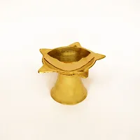 Om ssvmb9 Brass Deepak/Diya Oil Lamp for Aarti Home Temple Puja Articles Decor Diwali / Durga Pooja Navratri Gifts (Set of 9,Diameter 5 cm)-thumb2